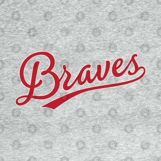 Atlanta Braves 4 by Buck Tee Originals by Buck Tee